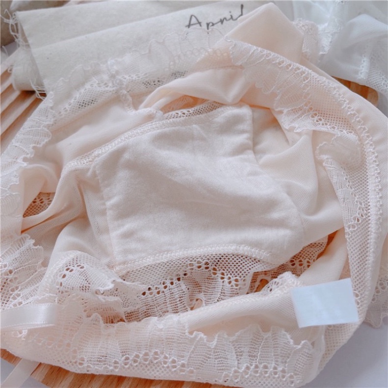 Quần Lót Nữ - Quần Lót Ren Lưới Sexy - Quần chip Phối Họa Nơ Dài sexy nóng bỏng eo thon nội y xanh - chất mát