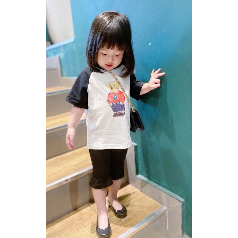 SÉT 2 ÁO COTTON IN GẤU BÉ GÁI, TRAI