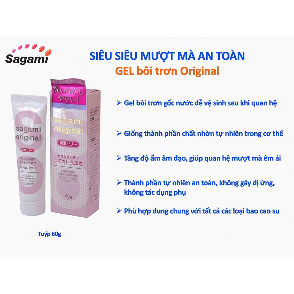 Gel bôi trơn Original 60g siêu mượt mà không gây dị ứng gốc nước dễ vệ sinh sau khi dùng powermen