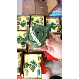 Bộ tách trà ngọc thạch 6 màu