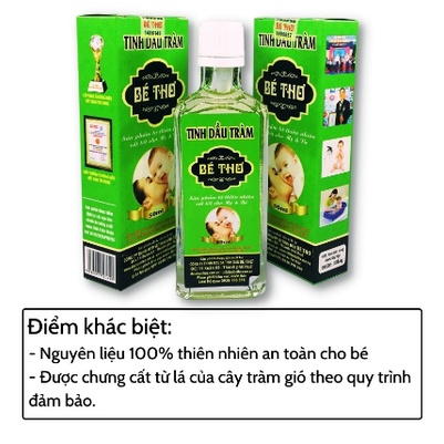 🌸 🌸 TINH DẦU TRÀM BÉ THƠ CHĂM SÓC SỨC KHOẺ CHO MẸ VÀ BÉ CHAI 50ML