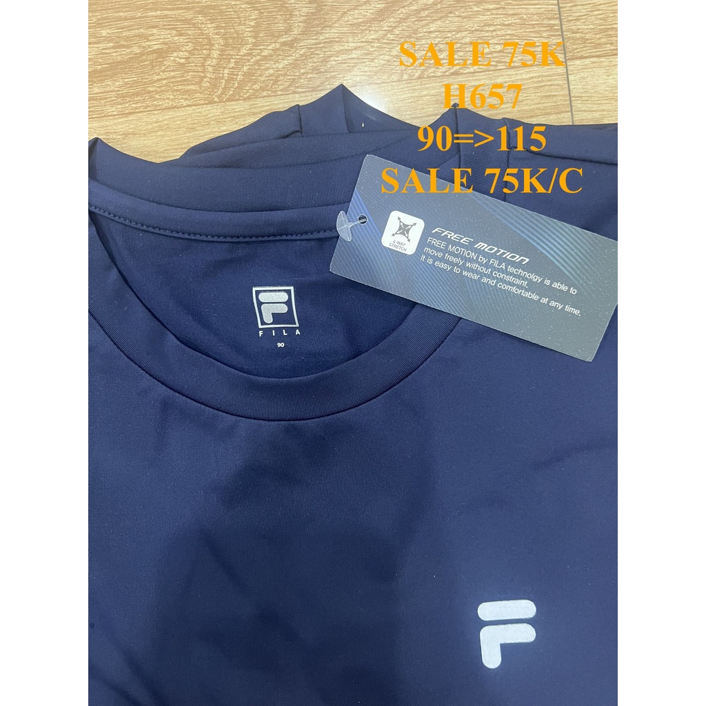 * Mã H657: Áo thể thao Fila nam siêu co giãn, màu xanh than