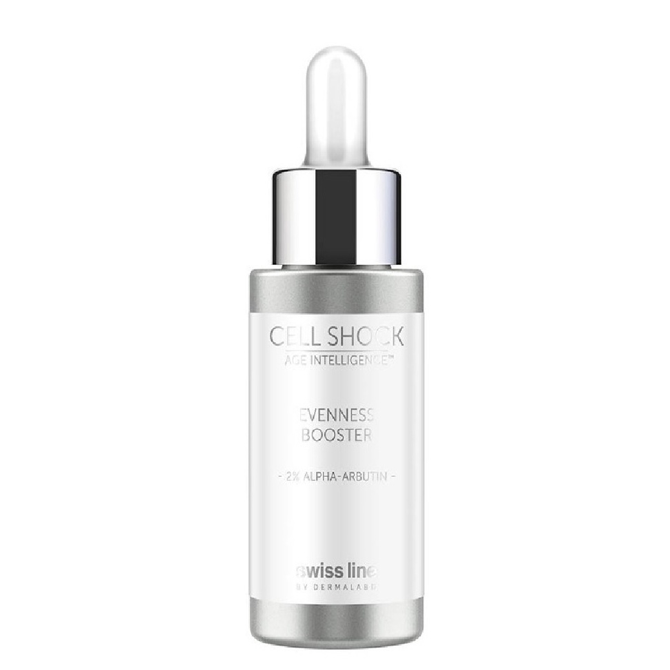 Swissline Booster giảm nám sáng da Cell Shock Age Evenness Booster 2% Alpha Arbutin 1198