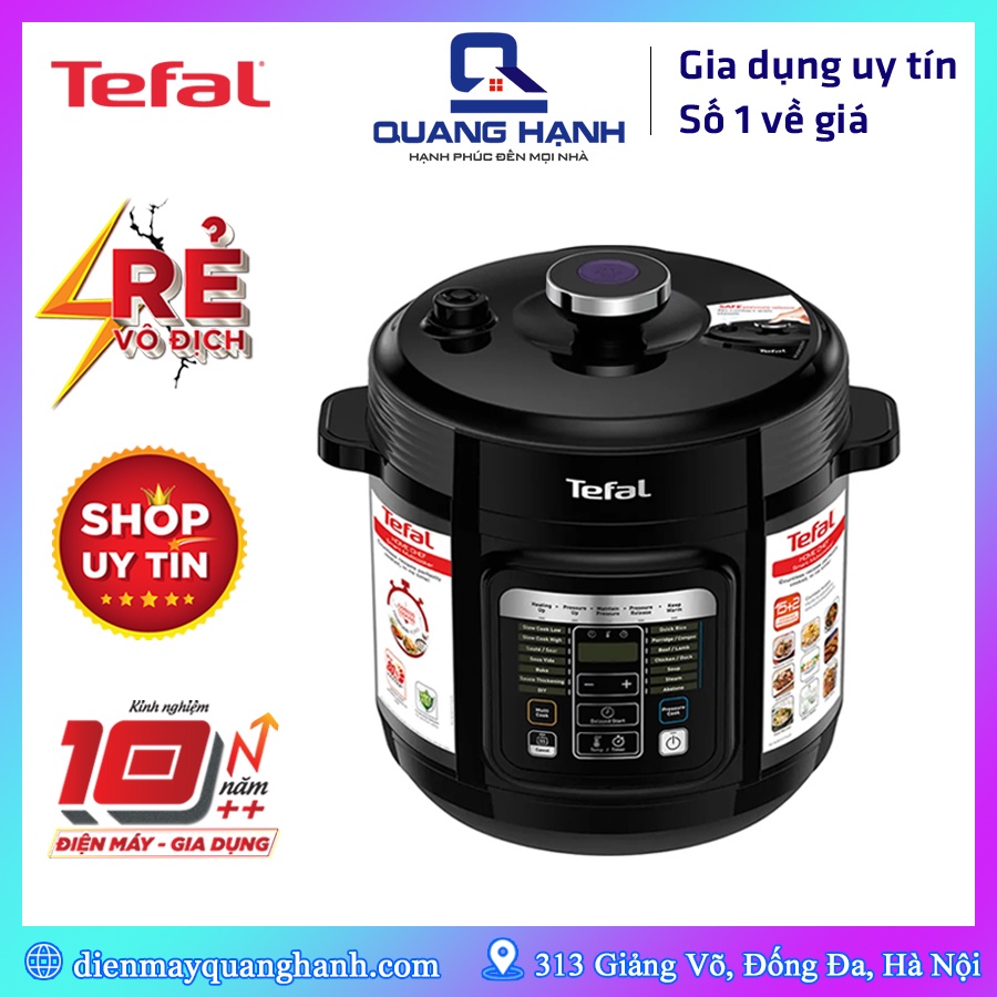 Nồi áp suất điện Tefal CY601 CY601868 6L [Hàng chính hãng]