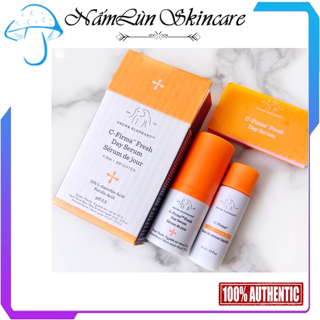 Vitamin C Drunk Elephant Tinh Chất làm Sáng Và Chống Oxy Hóa Chứa 15% Tươi C-Firma Fresh Day Serum Mini Size 5ml