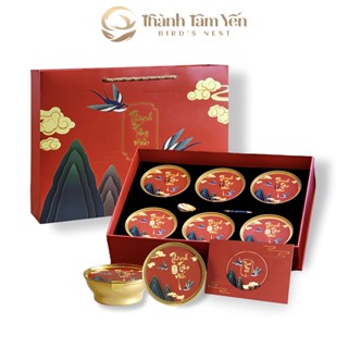 Set Quà Yến Bát Chưng Sẵn Nguyên Sợi 35% Tổ yến bát 140ml Thành Tâm Yến