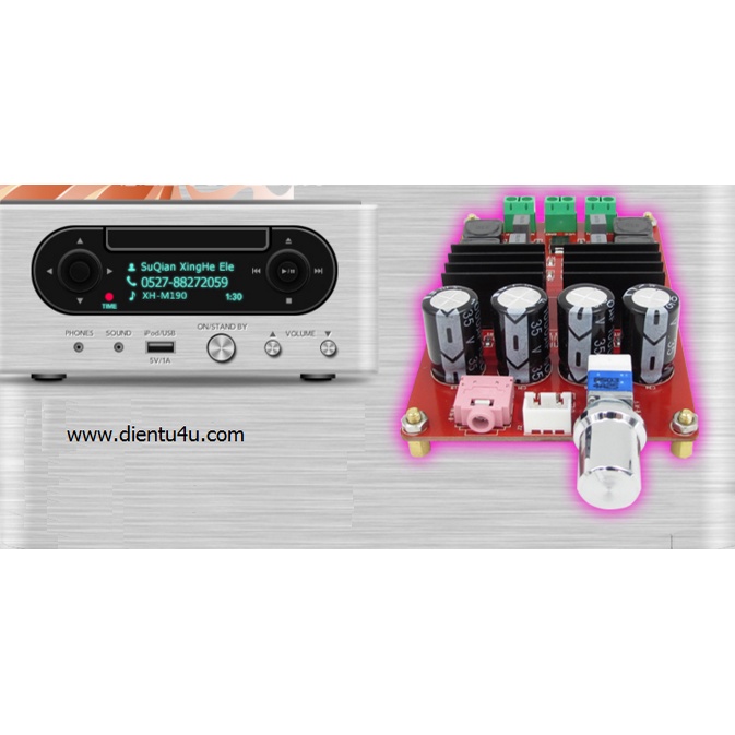 Mạch Khuếch Đại Âm Thanh TPA3116D2 2*100W 2 Kênh XH-M190