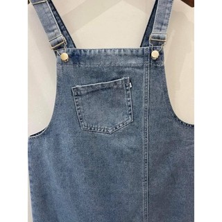 Yếm Váy Jean Xanh Nhạt - Leda