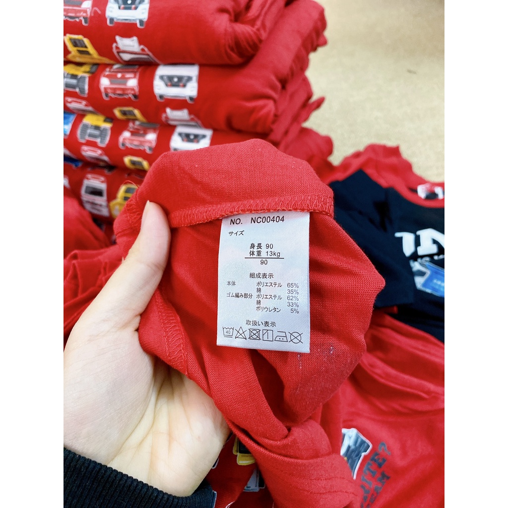 Áo dài tay bé trai hình xe ô tô, hàng vnxk nhật.