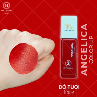 Mực phun xăm Anglelica tem đen 8 màu môi cực hot - Mực hữu cơ Nga bám nhanh, bong đậm, KHÔNG cần dặm lại