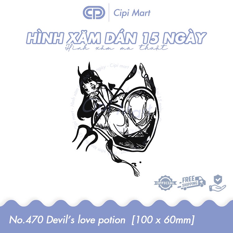 CIPI MART - Hình xăm tạm thời 15 NGÀY - chống nước, cọ xát 470