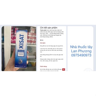 Xịt mũi Xisat xanh người lớn chai 75ml