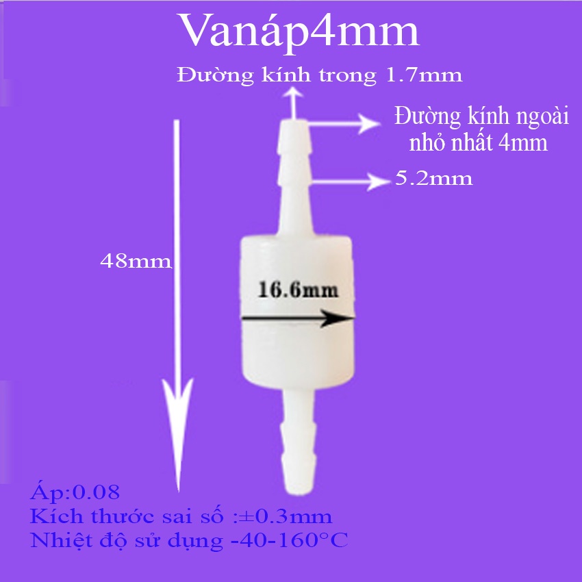 Van Nước Một Chiều Cho Ống Mềm (Có ÁP Suất)