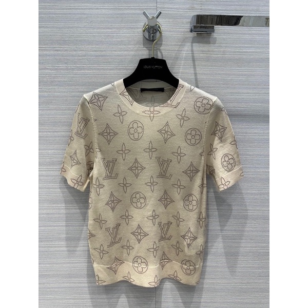 Áo dệt kim ngắn tay mẫu mới 2023 LV Louis Vuitton cao cấp
