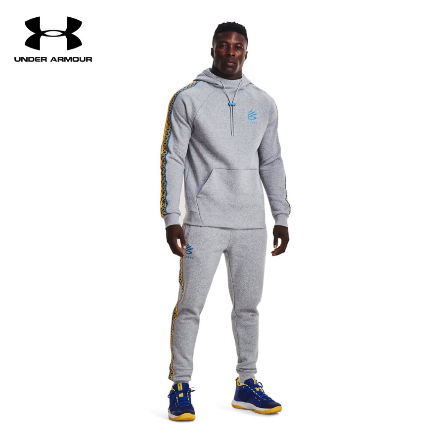 Áo hoodie bóng rổ tay dài có nón nam Under Armour Curry Fleece - 1366626-011