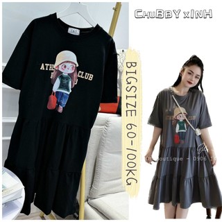 60-90KG Đầm  BIG SIZE babydoll cô gái siêu yêu CLUB