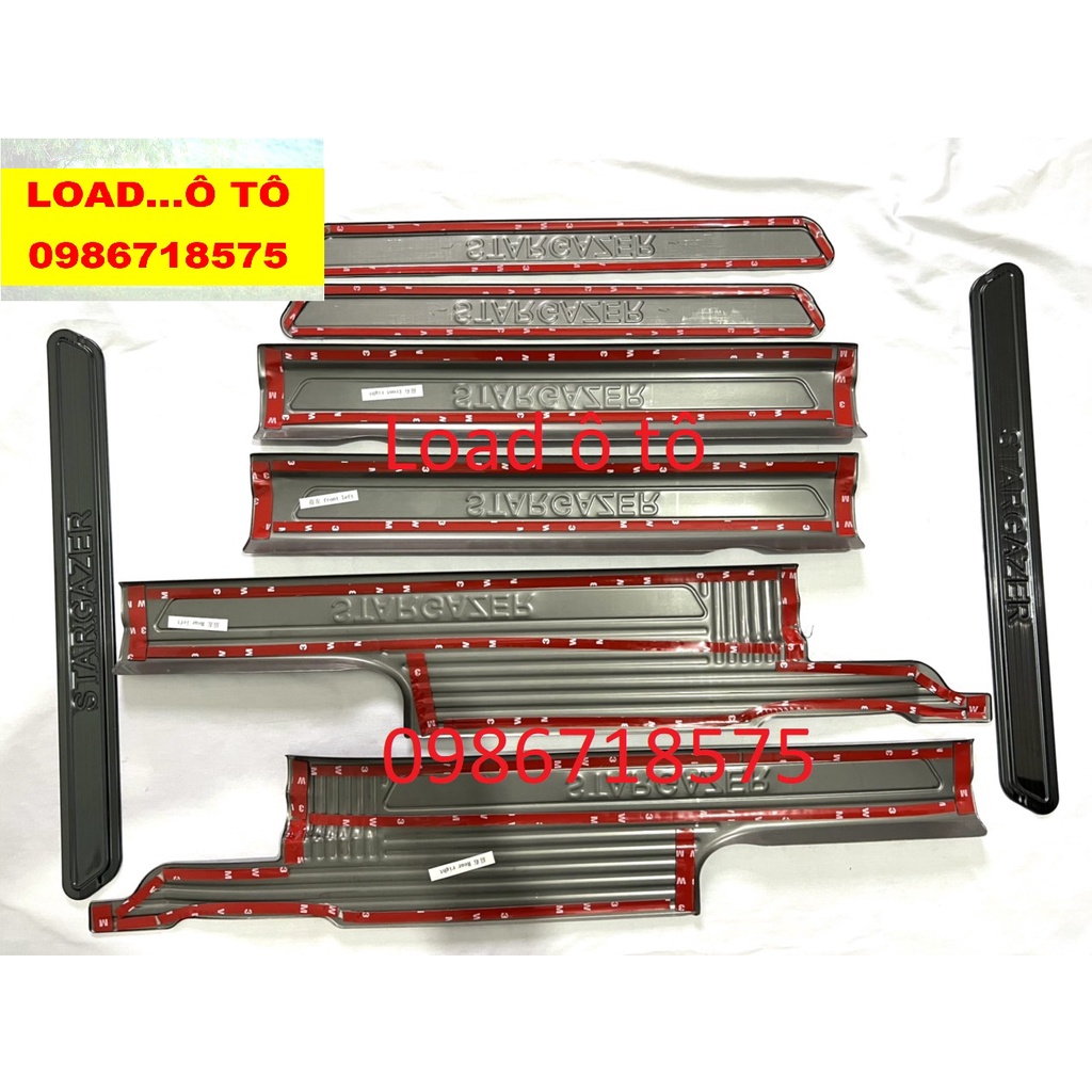 Ốp Bậc Cửa, Nẹp Bước Chân Huyndai Stargazer 2023 Mẫu Titan Cao Cấp, Có Sẵn Keo Dán Chuyên Dụng 3M