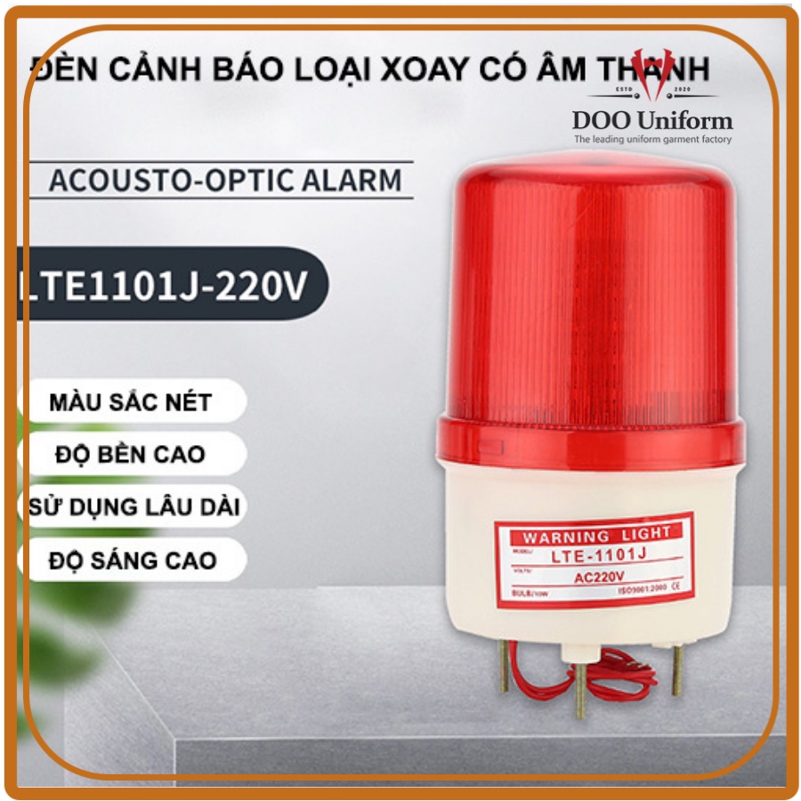 Đèn quay cảnh báo loại 220v có còi âm thanh cảnh báo