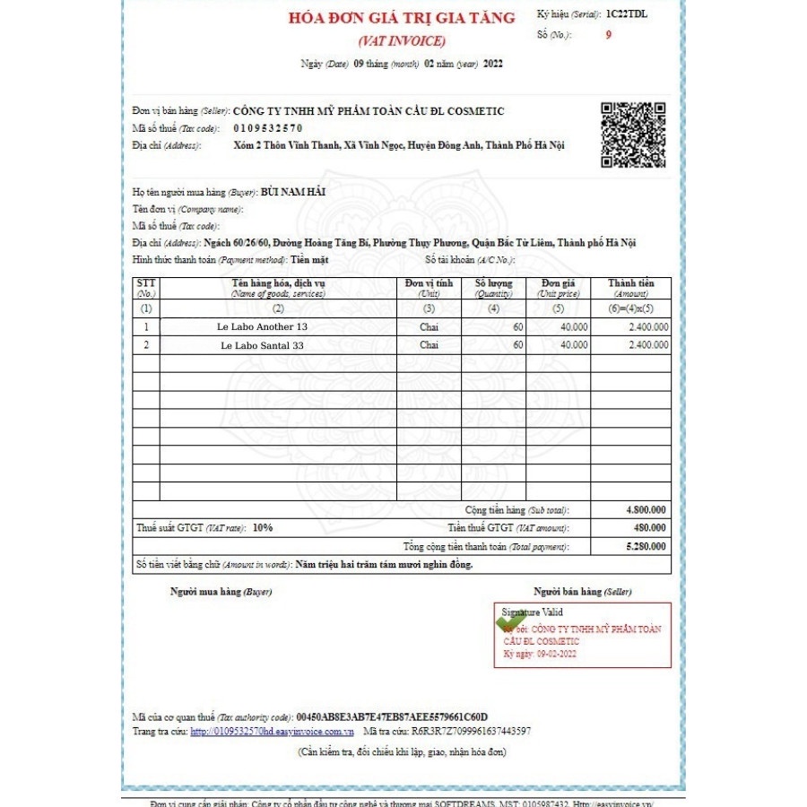 Nước Hoa LE.LABO 13, 33, 29, 31,28 bao sang chảnh