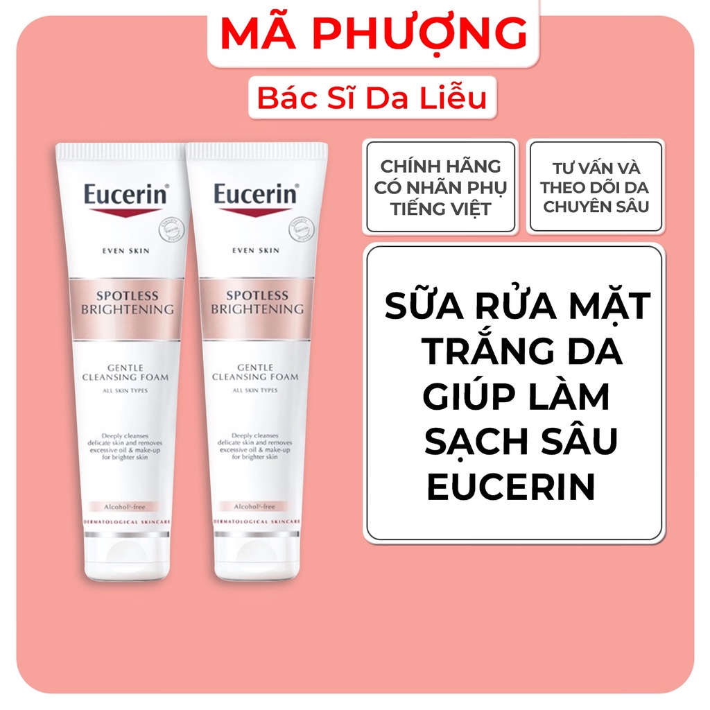 Sữa Rửa Mặt Tạo Bọt Trắng Da Eucerin Ultrawhite Spotless 150g