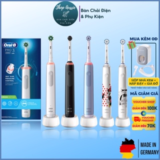 Bàn Chải Điện Oral-B Pro 3 3000 - Cảm Biến Lực 360 , Pin Li-ion