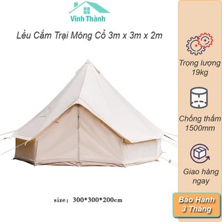 Lều dã ngoại mông cổ mountainhiker du lịch cắm trại kích thước 3m rộng rãi thích hợp có đại gia đình