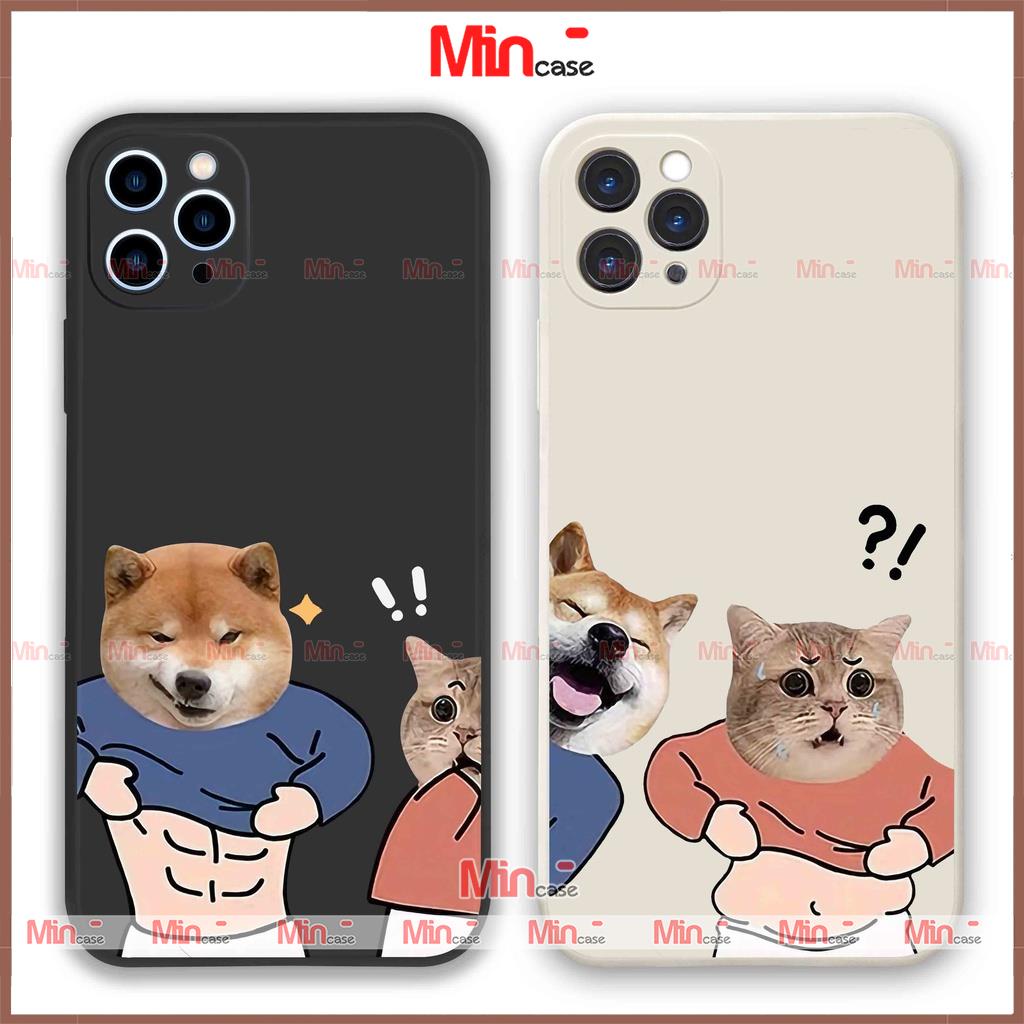 Ốp lưng iphone cặp đôi hoạt hình độc lạ chó mèo ngộ nghĩnh dễ thương đẹp cho ip 6/6s/7/8/X/XS/11/12/13/14 Pro Plus Max