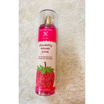 🍄  Xịt Thơm -  Toàn thân Bath and work Strawberry Pound Cake