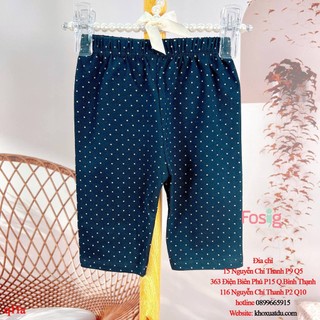 Quần legging lửng bé gái gp50 - đen chấm xám