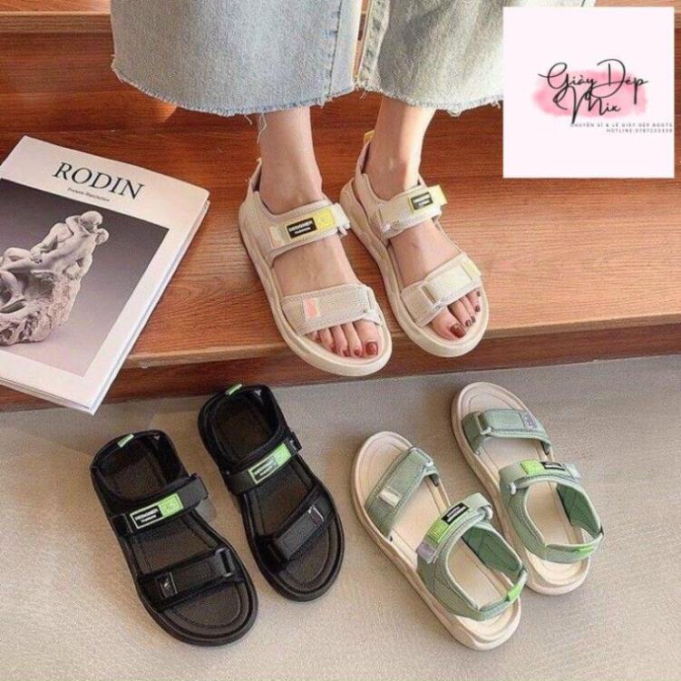 Sandal nữ quai dán chữ Fin Hot Trend