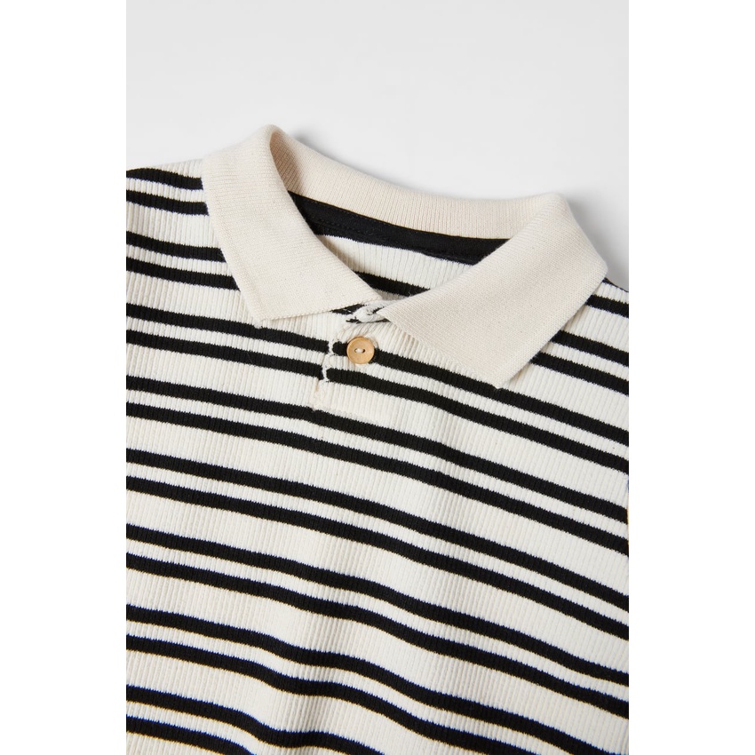 Áo polo len tăm dài tay cho bé gái