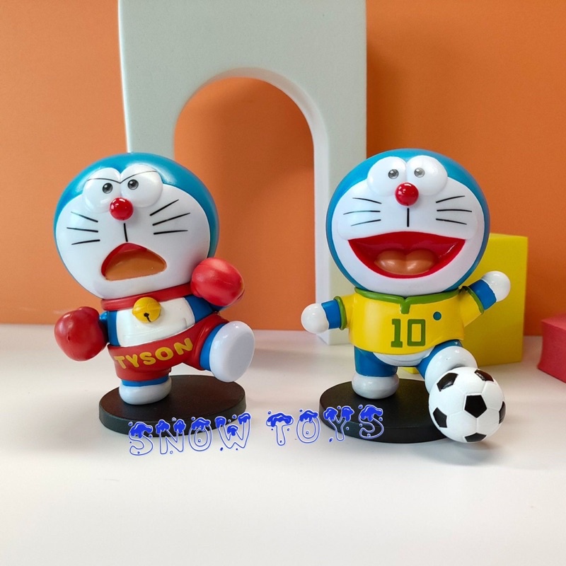 Mô hình Doraemon - 6 tư thế Doremon Cosplay Tượng nữ thần tự do Mỹ boxing búp bê Nga Bóng đá Brazil Ả rập Hàn Quốc