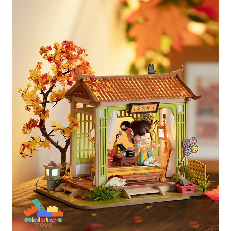 (Kèm NANCI)Nhà búp bê bằng gỗ Robotime | TUÝ PHONG ĐÌNH tự lắp ráp 3D DIY - Quà tặng sinh nhật giáng sinh cho bạn