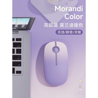 Chuột Không Dây Mengzu Hai Chế Độ Không Dây Kết Nối bluetooth Màu Tím Dễ Thương