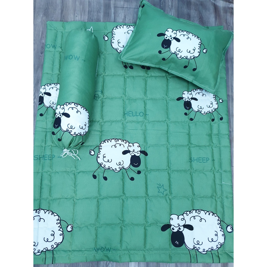 Bộ chăn gối cho bé đi học mầm non có ruột gối 0-5 tuổi siêu đẹp