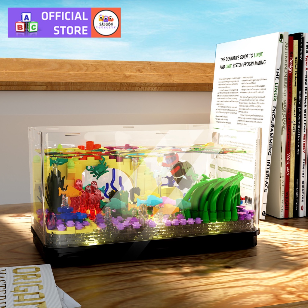 Đồ Chơi Lắp Ráp Mô Hình Trưng Bày Bể Cá Đại Dương Marvelous Oceanarium ZheGao 6101 Với 520+ PCS