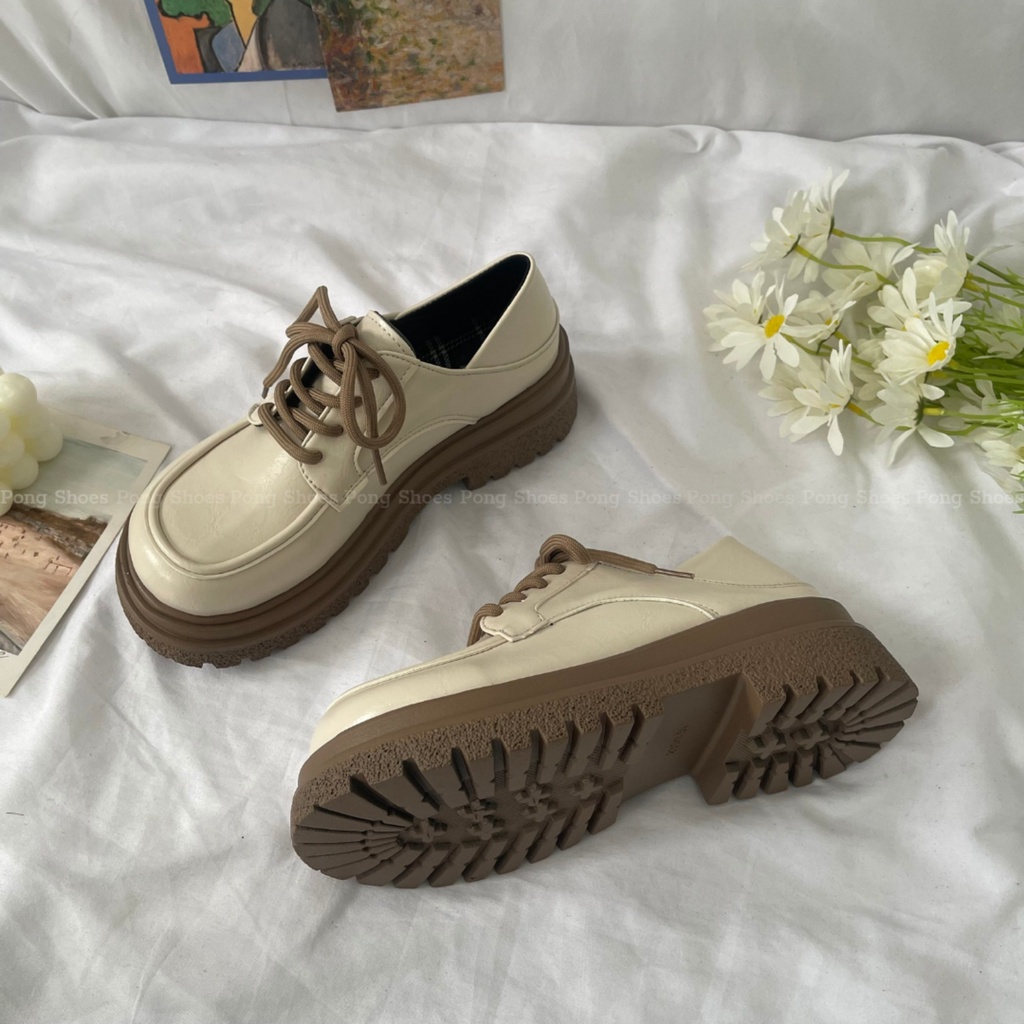Giày Oxford Nữ PongShoes cổ thấp phong cách basic- FULL BOX - Mã 1536