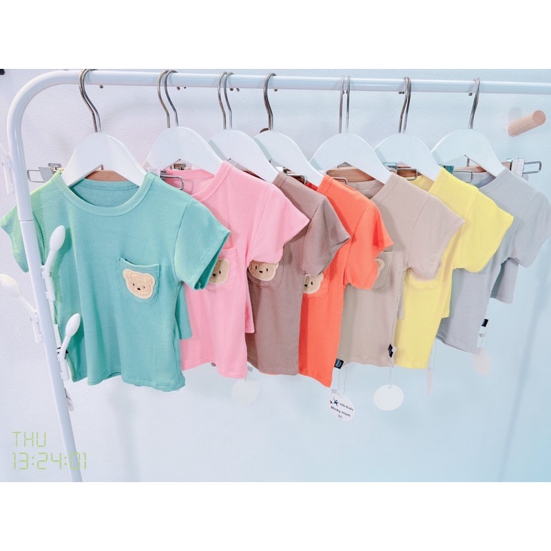 Bộ tăm lạnh thêu gấu cho bé 8-20kg