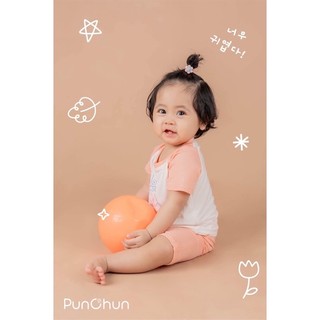 Punchun bộ cộc raglan cho bé SS23