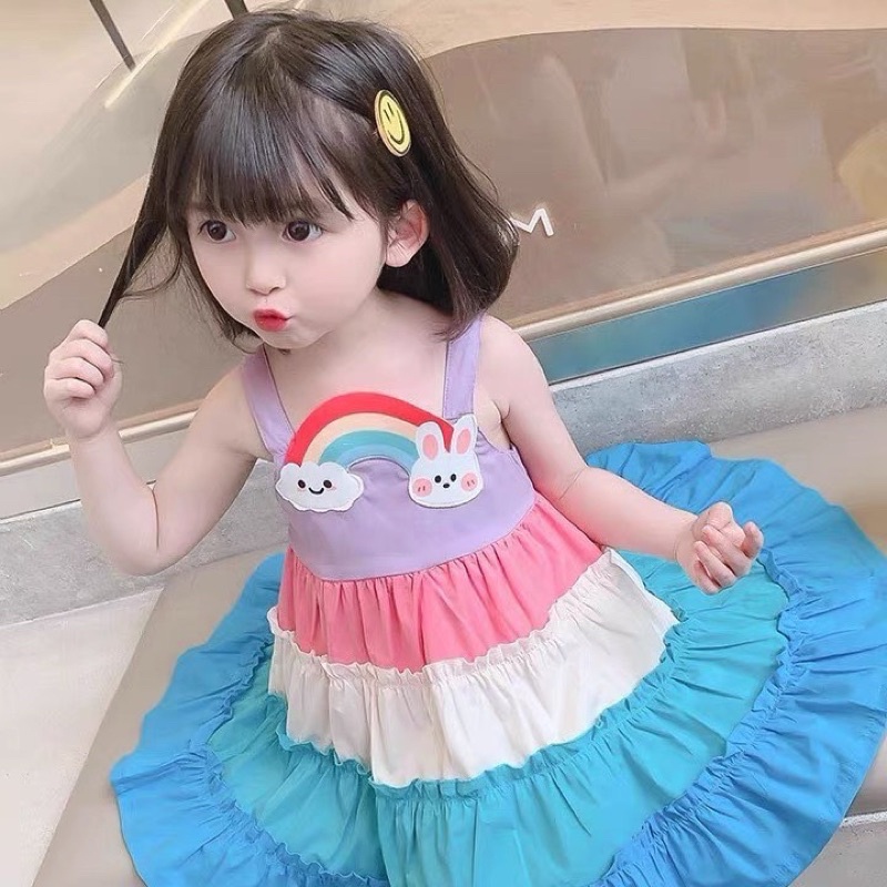 Váy bé gái cầu vồng