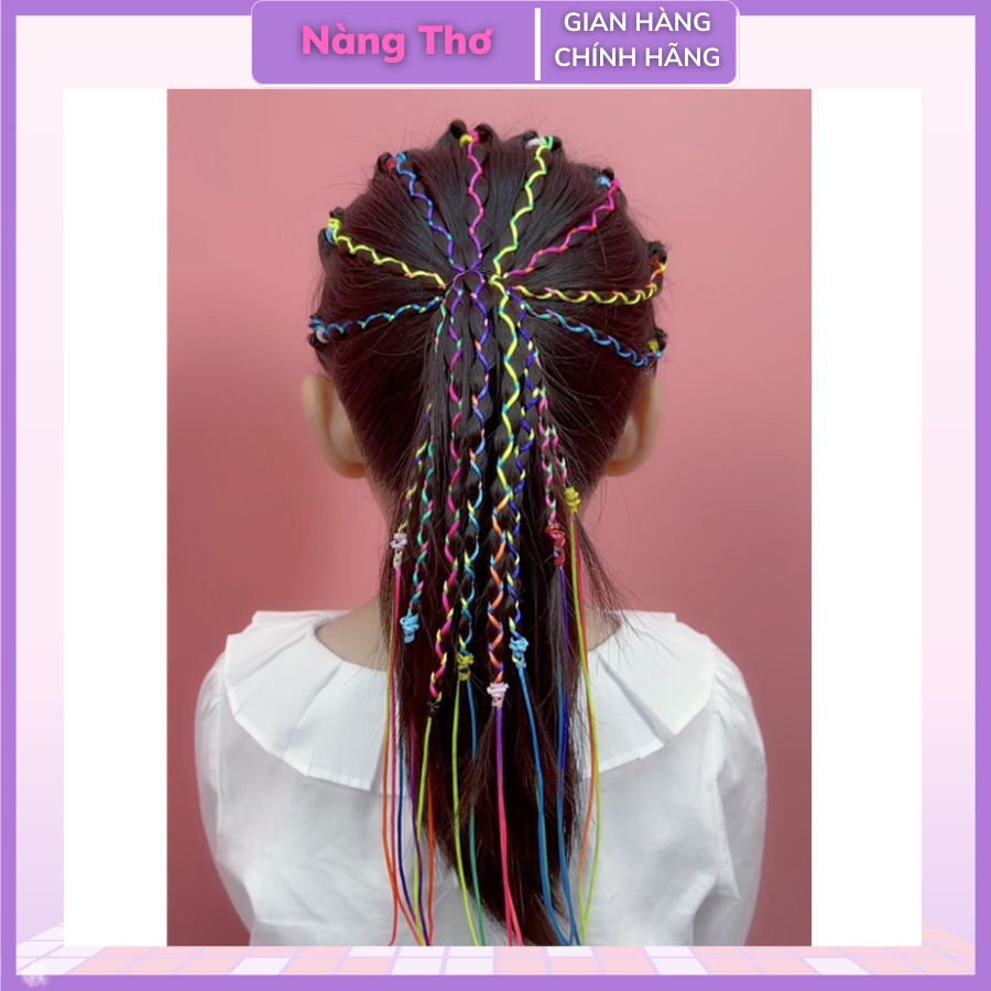 Dây Trang Trí Tóc Bện Dây Nhiều Màu Sắc Cho Nữ Thời Trang Phá Cách