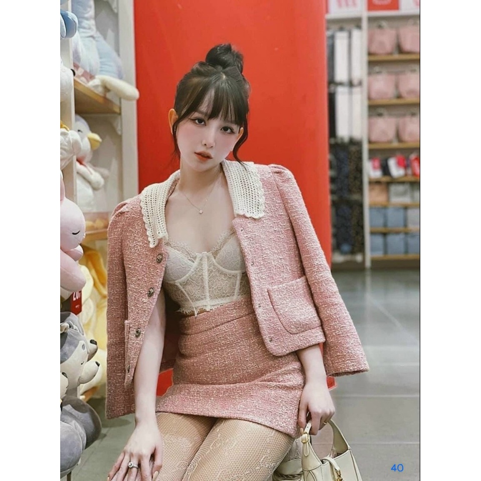 Sét Váy Dạ Cao Cấp SD65 Kèm Áo Khoác Và Chân Váy Kiểu Dáng Xinh Sắn Tiểu Thư Bánh Bèo - Set Váy Thời Trang Đang Hot