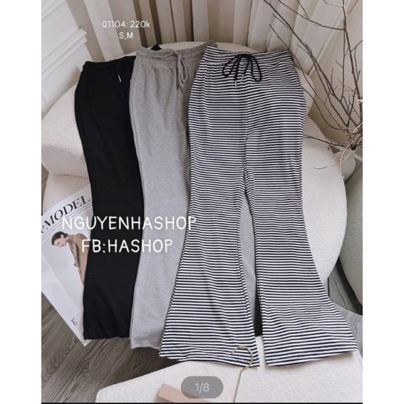 QUẦN ỐNG LOE LEGGING LƯNG THUN ÔM BODY SIÊU HACK DÁNG Q6
