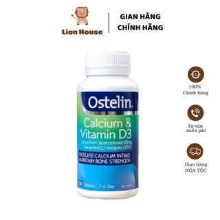 Viên Uống Canxi Cho Bà Bầu Ostelin Calcium & Vitamin D3 130 viên