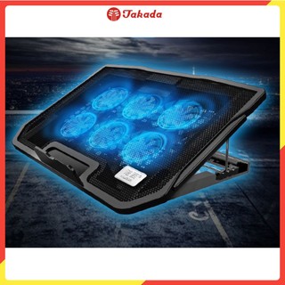 Đế tản nhiệt nuoxi h9 cho laptop, macbook với 2 cổng usb 6 cánh quạt tản nhiệt.