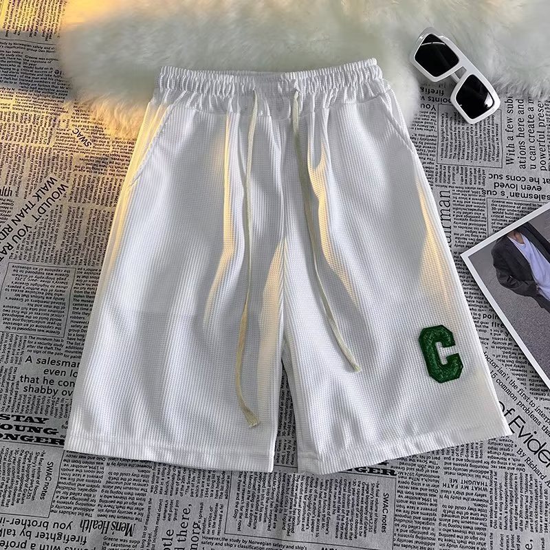 Quần short Nam Nữ mùa hè - APT Unisex - Quần đùi chữ C phiên bản Hàn Quốc, xu hướng ins quần ống rộng dây rút thẳng