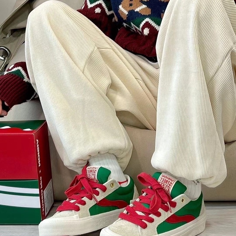 Giày thể thao VISION x oddCirkus da lộn phiên bản Christmas streetwear