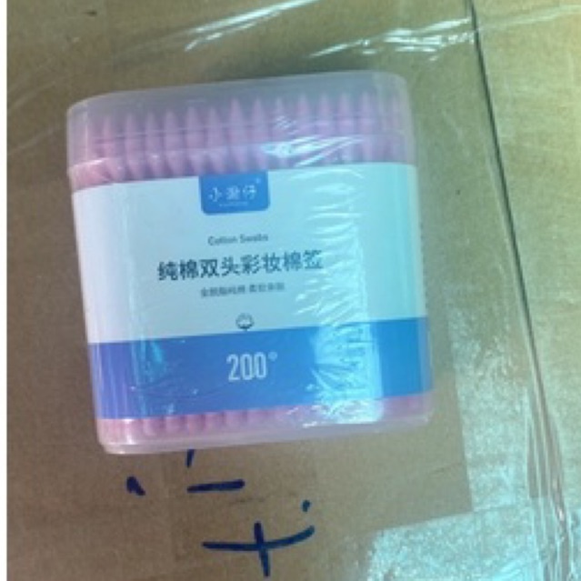 Tăm  bông ngoáy tai người lớn 2 đầu tròn và xoắn vệ sinh tai mũi