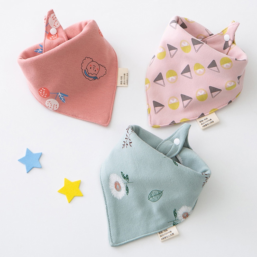 Set 3 Yếm Ăn Cotton Xinh Xắn Dành Cho Các Bé