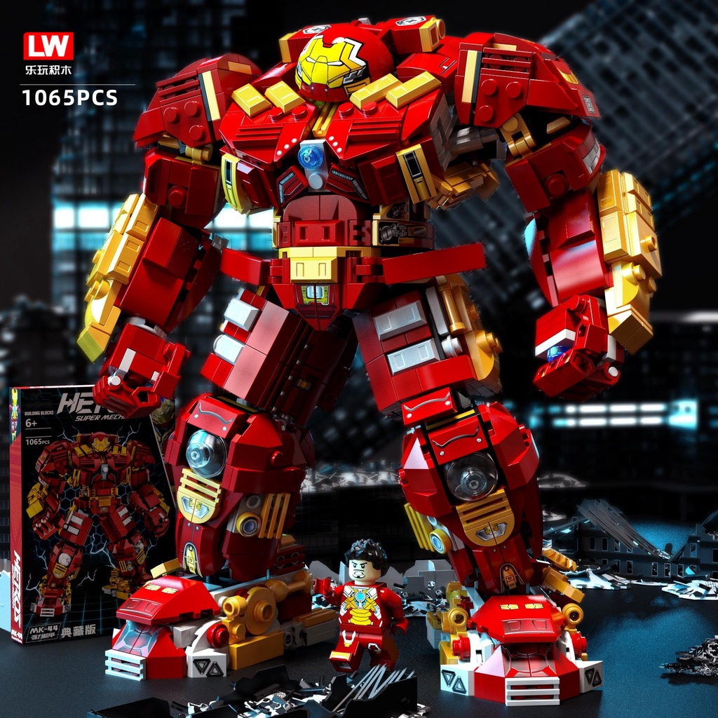 Đồ chơi lắp ráp robot iron man hulkbuster cỡ lớn, đồ chơi lắp ghép mô hình thông minh cho trẻ em BOBIKIDS LG03